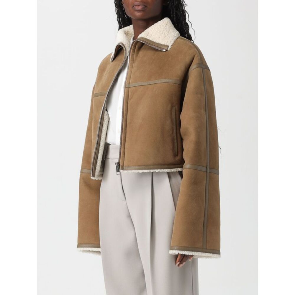 Yves Salomon Coat Woman Beige - Picture 3 of 4